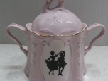Sugar container - Czech pink porcelan
